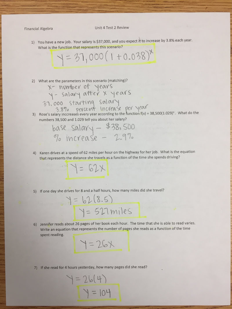 Grade 10 Math Module Answer Key Unit 4 Pre Assessment