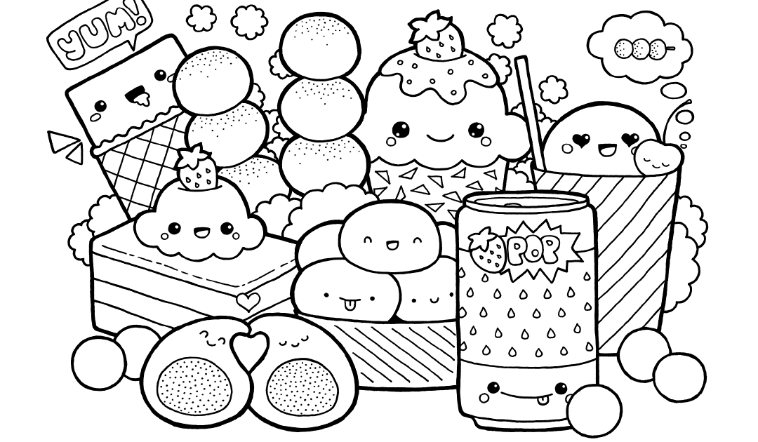 Food Colouring Pages Cute - Best Of Printable Kawaii Food Coloring ...