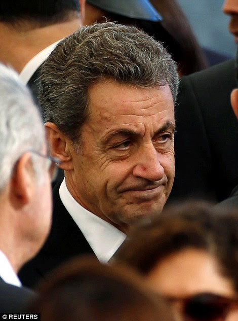 Presidente dos EUA, Barack Obama é recebido pelo Ministério das Relações Exteriores israelense Director Geral Dore Gold - ex-presidente francês Nicolas Sarkozy também participou