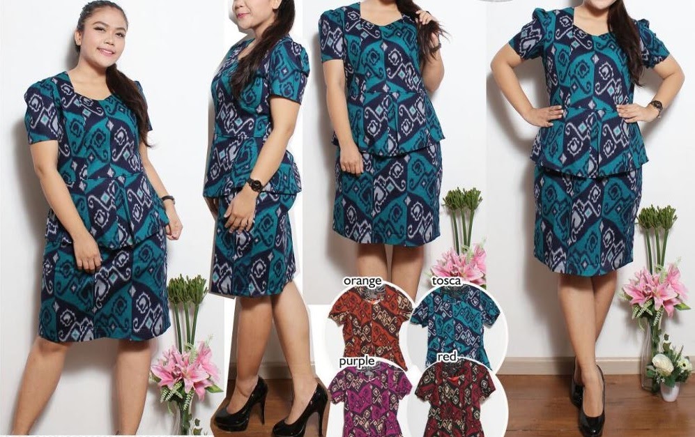 Model Dress Batik Untuk Orang Gemuk Agar Terlihat Langsing