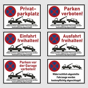 Parkverbotsschilder Zum Ausdrucken Kostenlos : Bilder Halteverbot Und