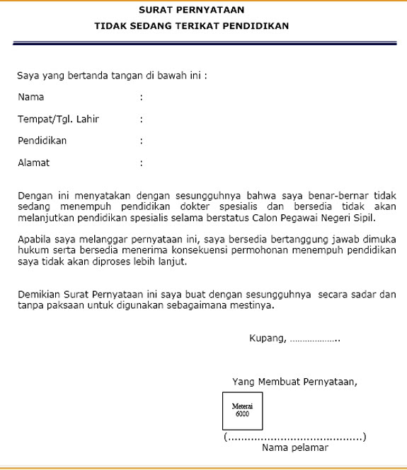 Contoh Surat Lamaran Kerja Bank Ntt