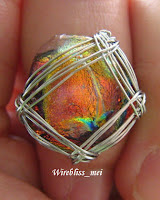Wire wrapped Square Cab Ring