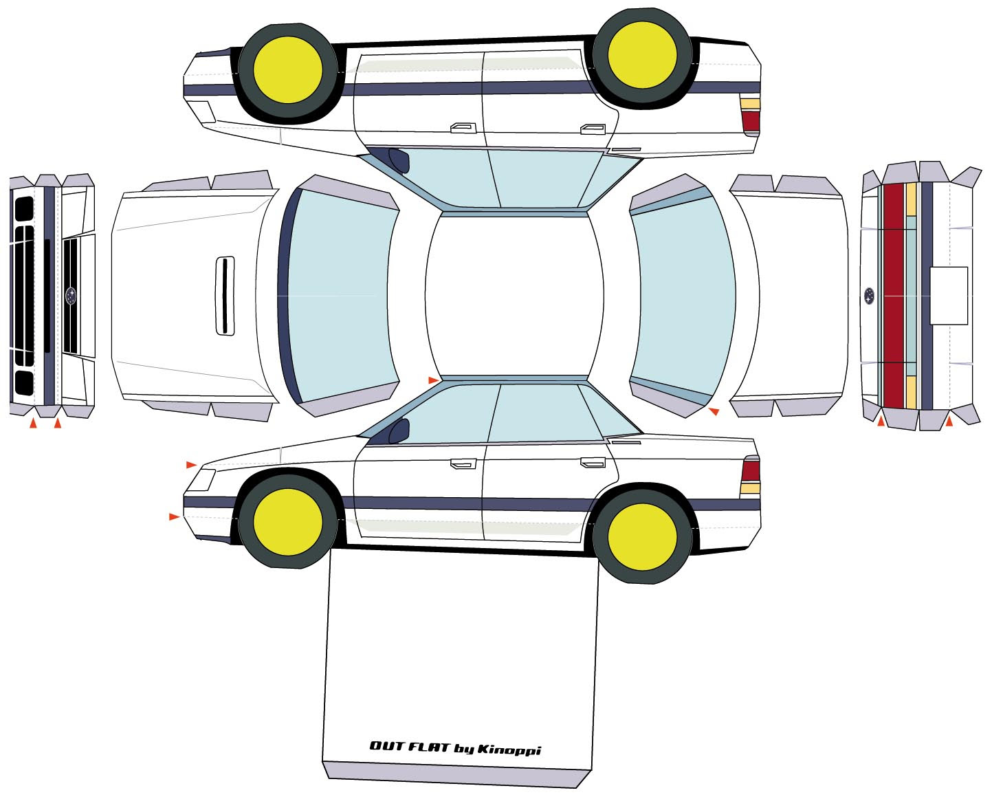 5 Best Images of Paper Car Templates Printable Mustang Paper Car