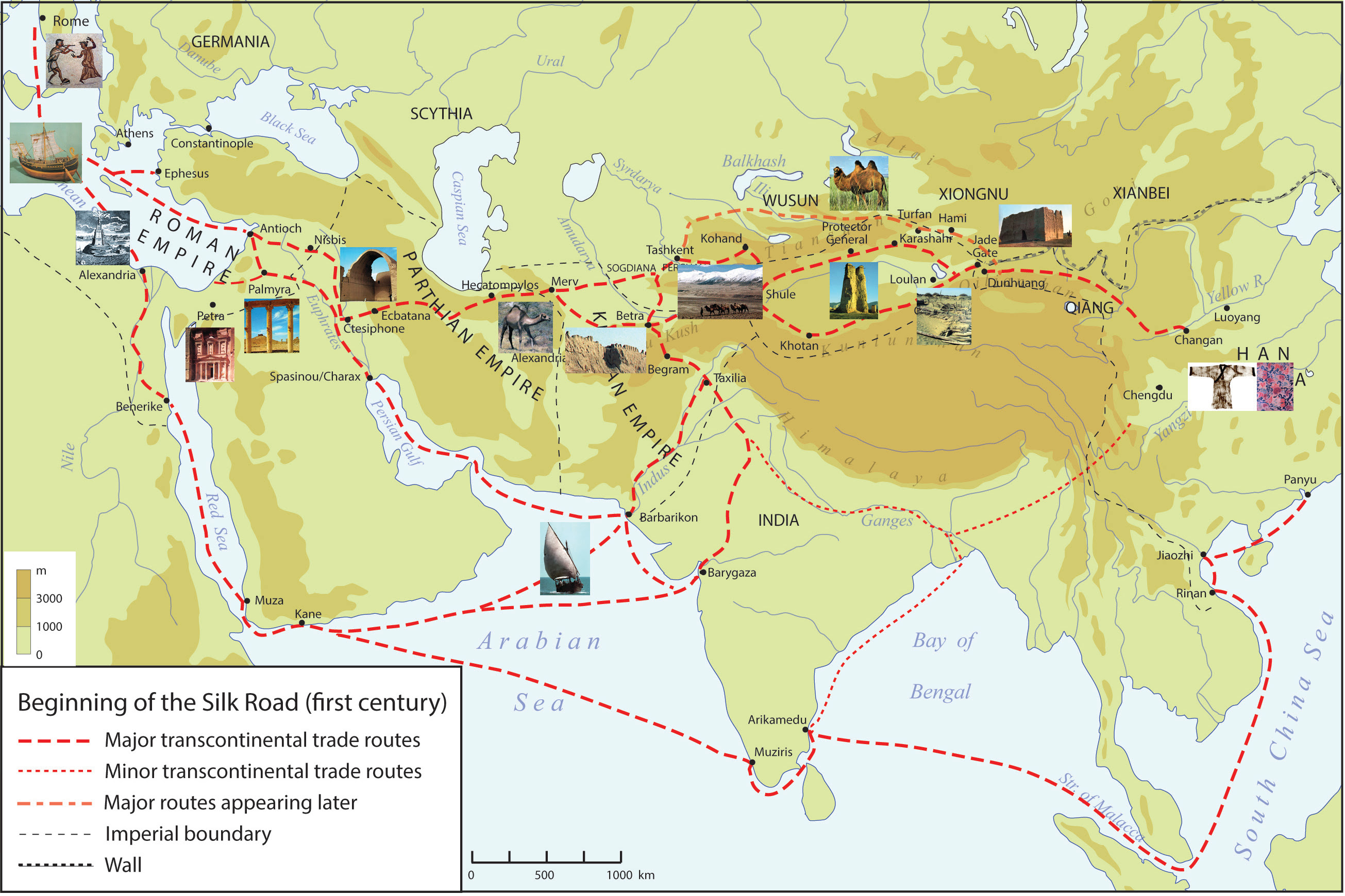 Slike: Silk Road Route From China To Rome
