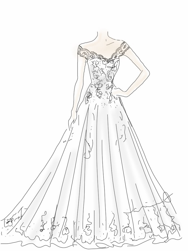 Wedding Dress Simple Drawing The Royal Weddings