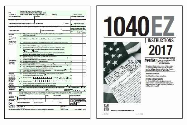 Federal Income Tax Return 1040ez Instruction Booklet  Tax Walls
