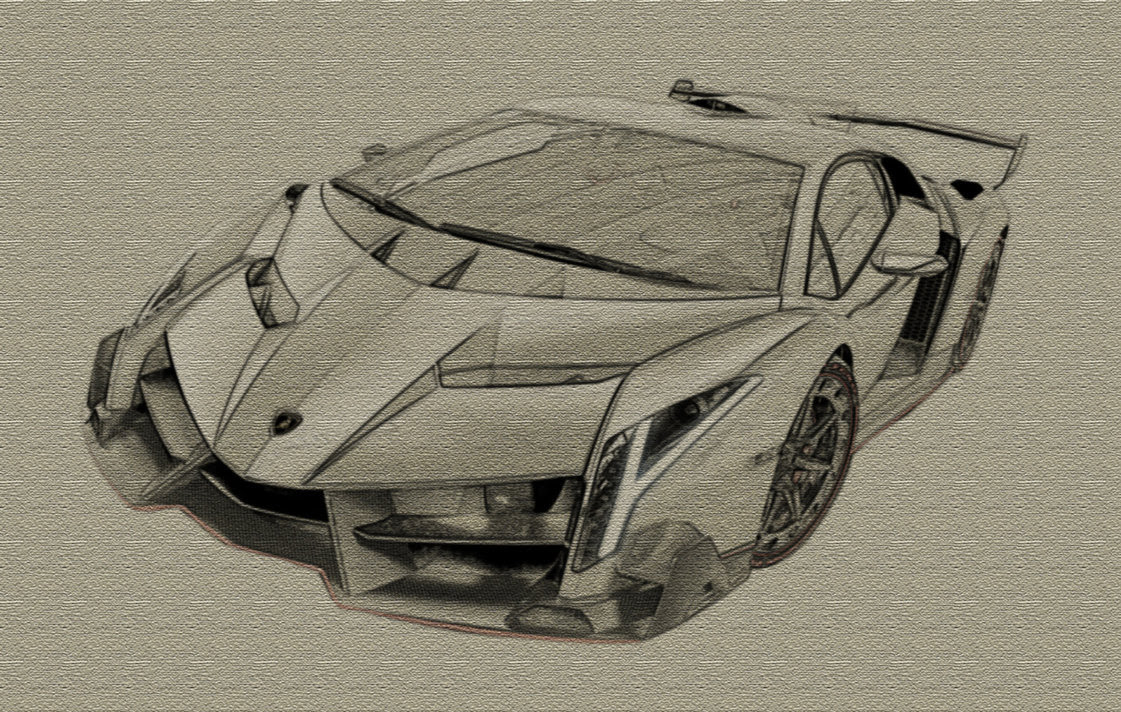 Lamborghini Veneno скетч