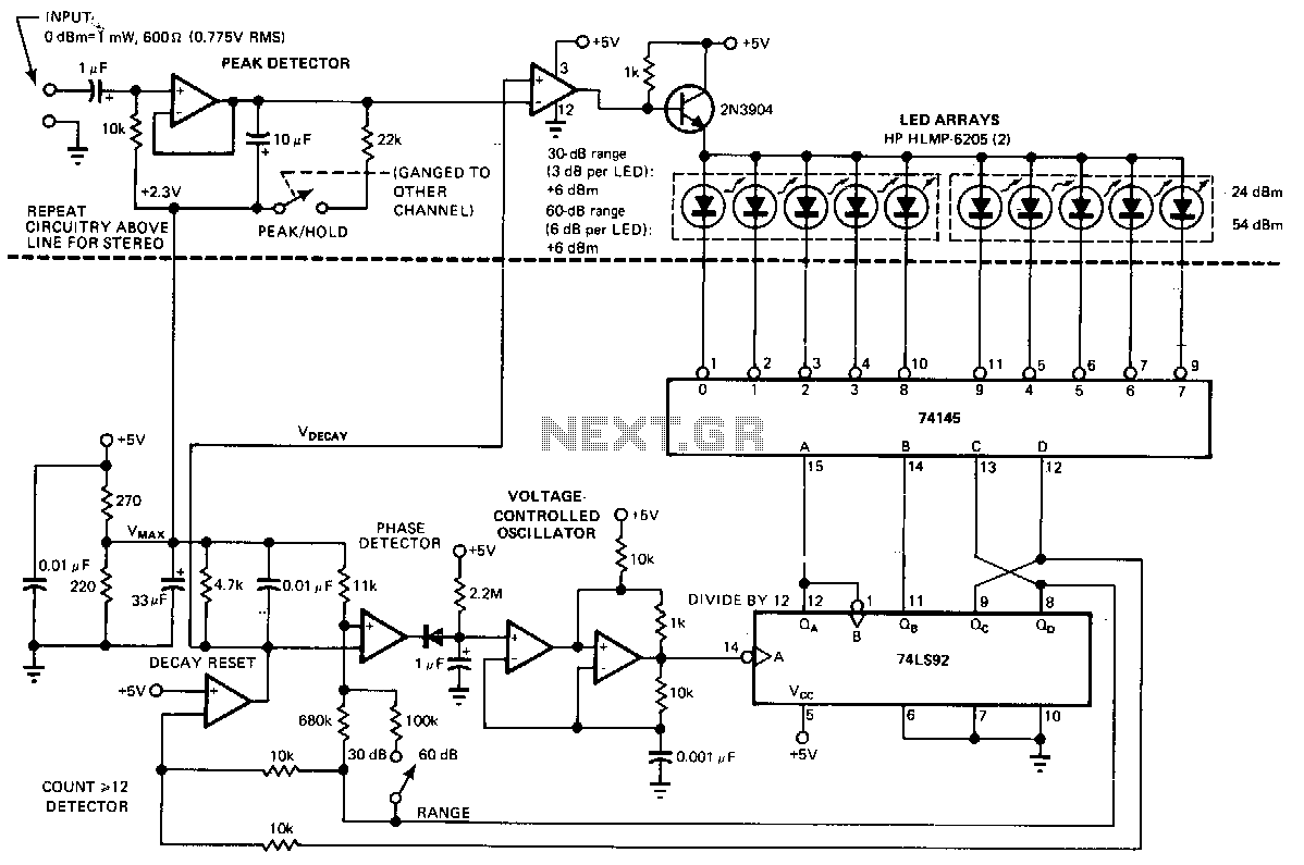 Vu Meter Lm3915 Cd4066 - PCB Designs