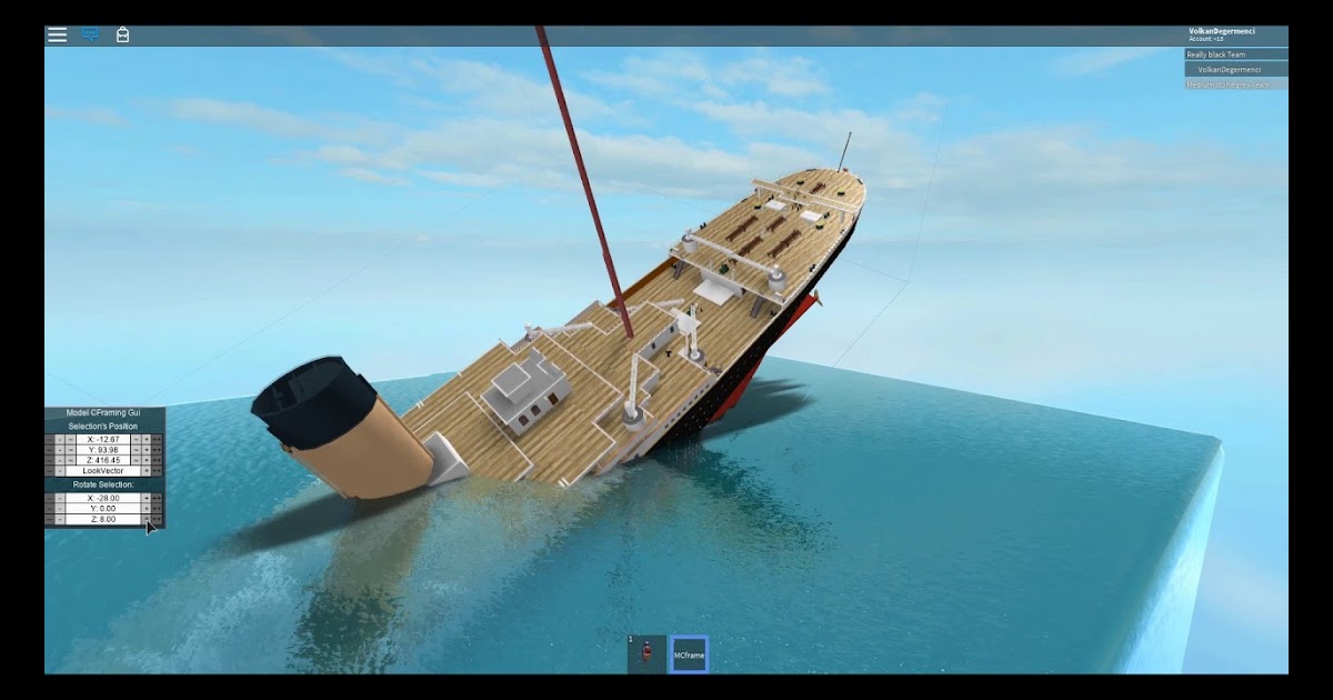 Mcframe Titanic 2 Roblox Code Roblox Video - titanic with mcframe 2 split roblox