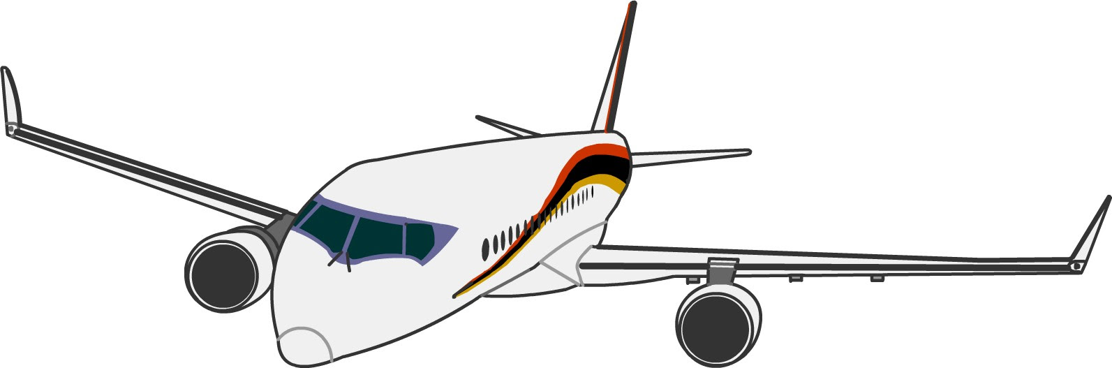 かわいいディズニー画像 最高手書き 飛行機 イラスト 右向き