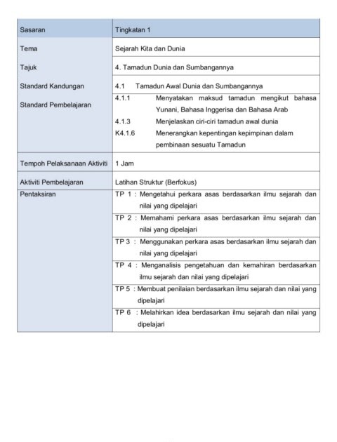 Sejarah Kssm Tingkatan 1  Soalan Peperiksaan Pertengahan Tahun Upt