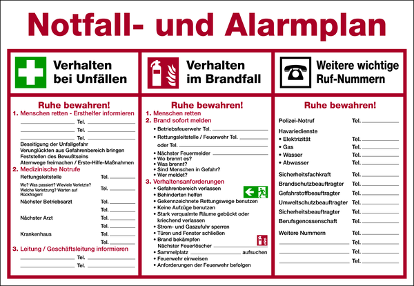 Notfall Und Alarmplan Vorlage Excel - Elegant Notfall Und Alarmplan