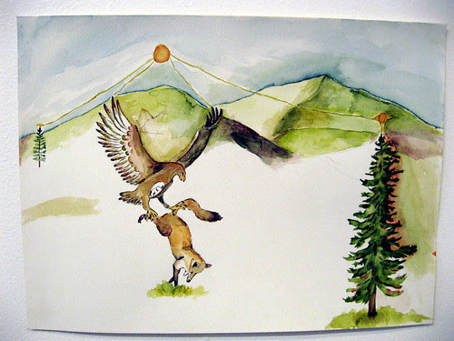Bird and fox