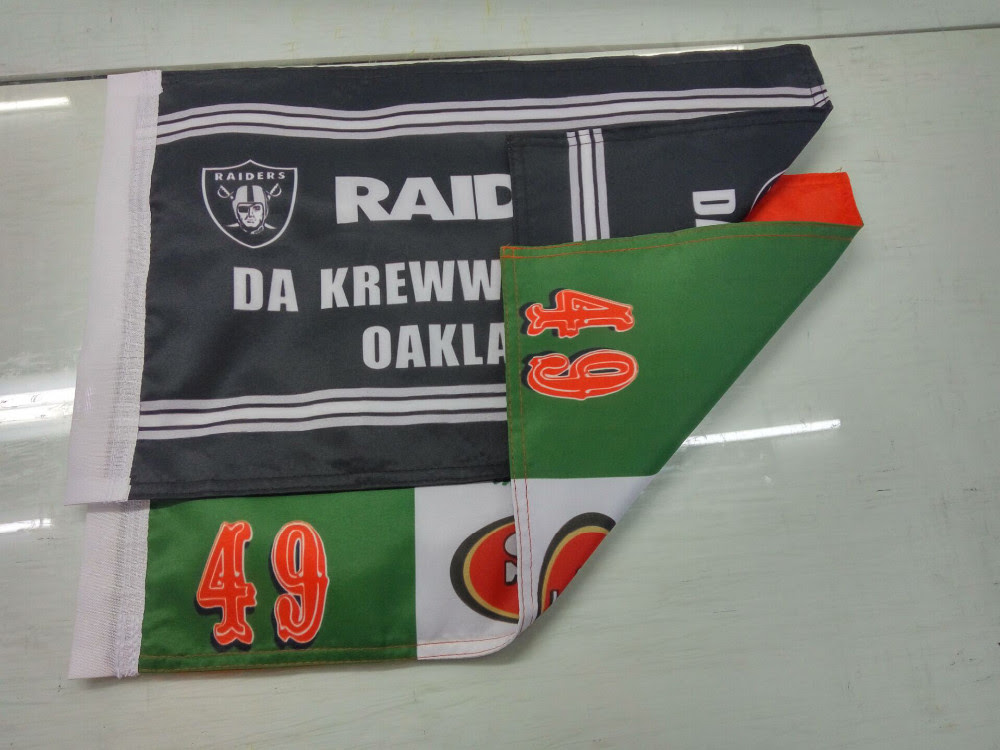 Custom Car Flag 30x45cm Polyester Double Sided Banner With