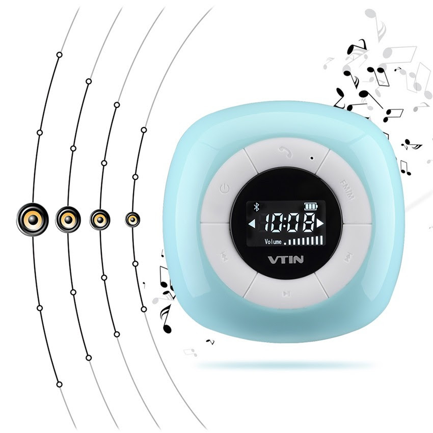 VTIN Portable MINI Bluetooth Speaker FM Radio LCD Screen Handsfree