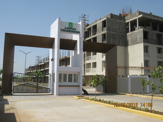 Entrance Gate & A6 & A5 Buildings - Visit Kanchan Vrundavan, 1 BHK & 2 BHK Flats at Koregaon Mul, near Uruli Kanchan Pune 412202