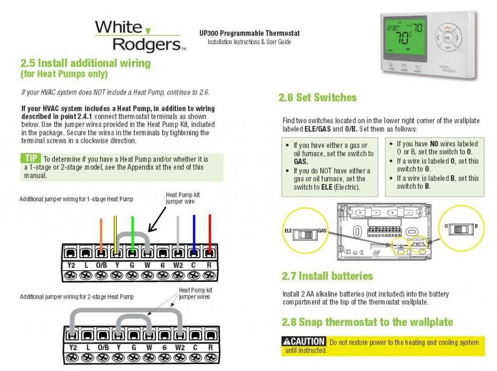 White Rodgers Thermostat Wiring Diagram Heat Pump - White Rodgers