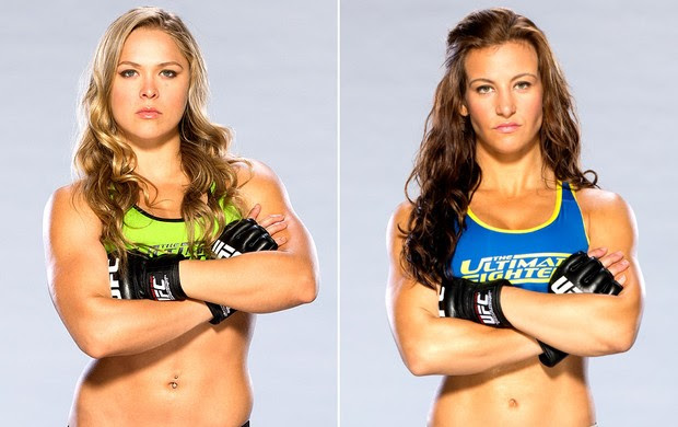 Ronda Rousey e Miesha Tate UFC TUF (Foto: Editoria de Arte) .