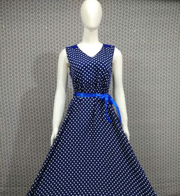 printed long frocks