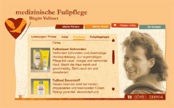 Webdesign-Agentur designbetrieb aus Essen entwickelt Voll-Flash-Webseite mit alternativem barrierefreiem Zugang www.fusspflege-vollmer.de für die mobile Fußpflege in Gelsenkirchen Birgitt Vollmer Webdesign-Agentur designbetrieb aus Essen entwickelt Voll-Flash-Webseite mit alternativem barrierefreiem Zugang www.fusspflege-vollmer.de für die mobile Fußpflege in Gelsenkirchen Birgitt Vollmer