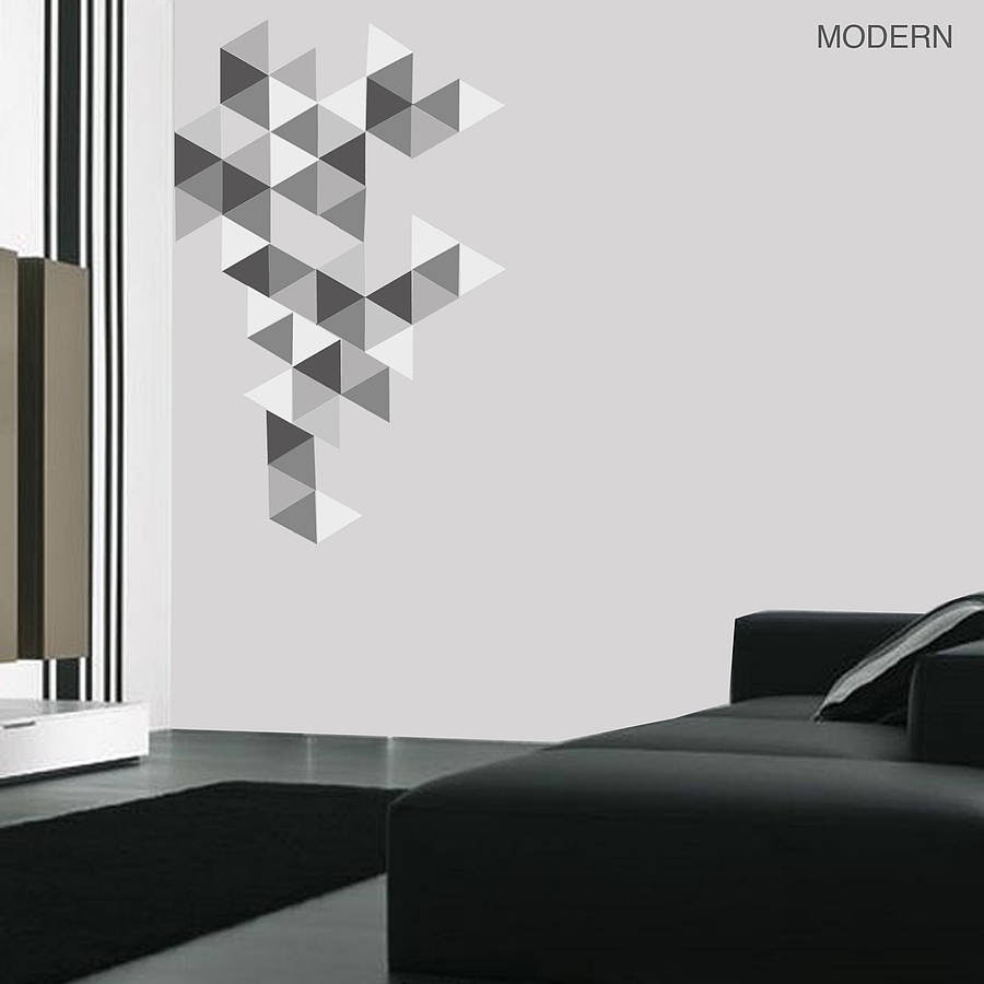 geometric triangles vinyl wall sticker set by oakdene designs notonthehighstreet.com geometric triangles vinyl wall sticker set by oakdene designs notonthehighstreet.com