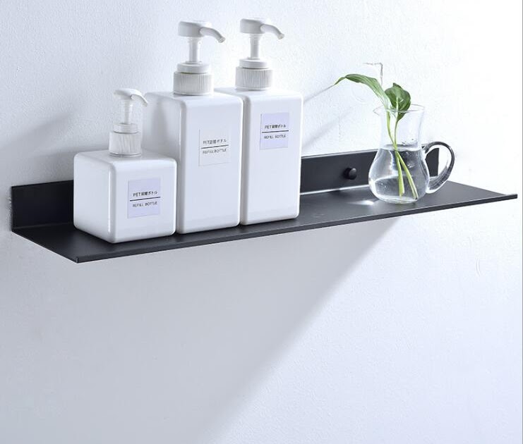 Comprar Estantes De Baño Negros Aluminio Espacio Estante Pared Cocina