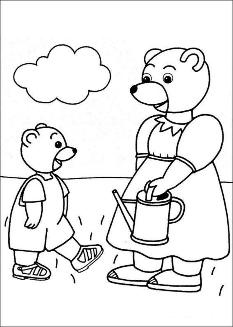 Coloriage Les 3 Ours  Haut Coloriage HDImages et Imprimable Gratuit