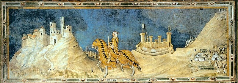 File:GuidoriccioDaFogliano.jpgGuidoriccio Da Fogliano fresco (probably by Simone Martini) in Siena's Palazzo Pubblico museum