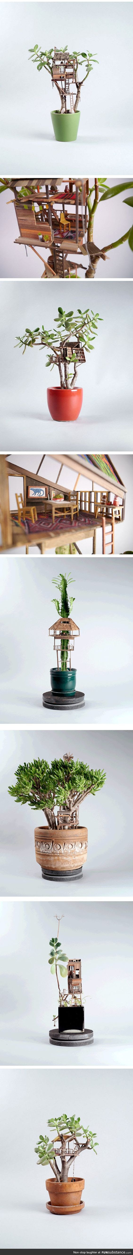 miniature tree houses 1