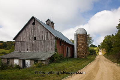 Farm Scene with Tile Silo, Richland County, Wisconsin