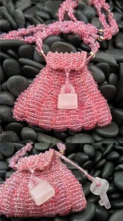 Under a Lock and Key Amulet Bag - Le Beadoir Under a Lock and Key Amulet Bag - Le Beadoir