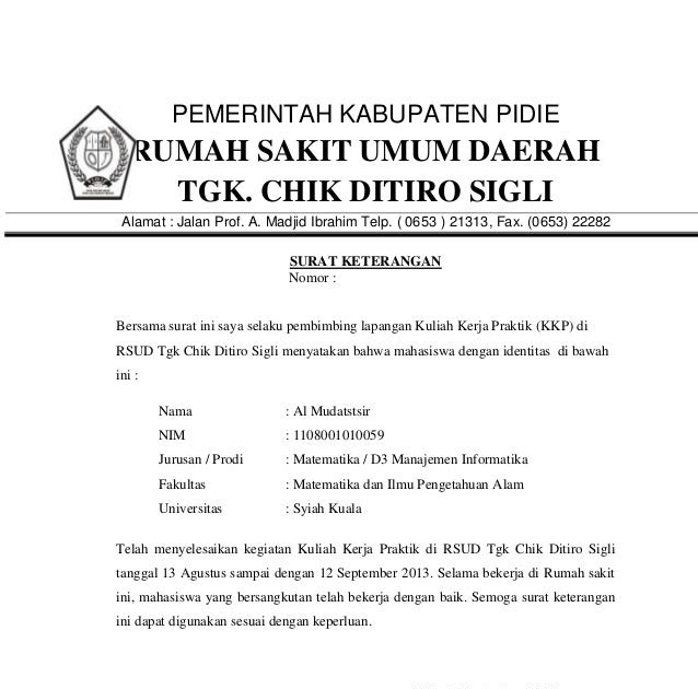 Contoh Surat Perintah Rawat Inap Dari Dokter Contoh Surat