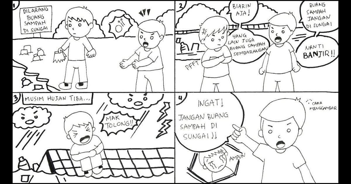 Contoh Cerita Bergambar Yang Mudah Digambar Contoh Cerita Bergambar