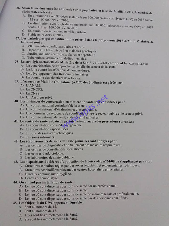 Exemple De Concours De Recrutement Des Infirmiers  Le Meilleur Exemple