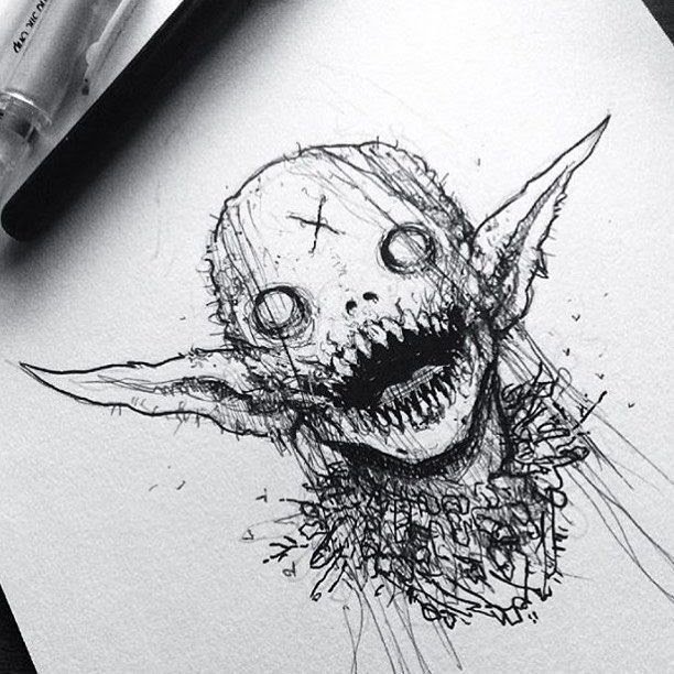 Demon Simple Easy Scary Drawings / Scary Monster Drawing at GetDrawings