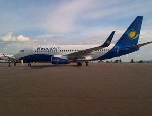 Rwandair's first 737-700 in Kigali Rwandair's first 737-700
