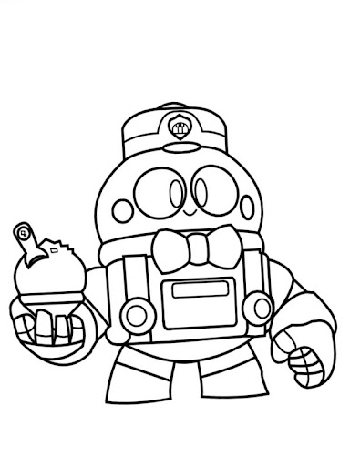 Kleurplaat Brawl Stars Leon