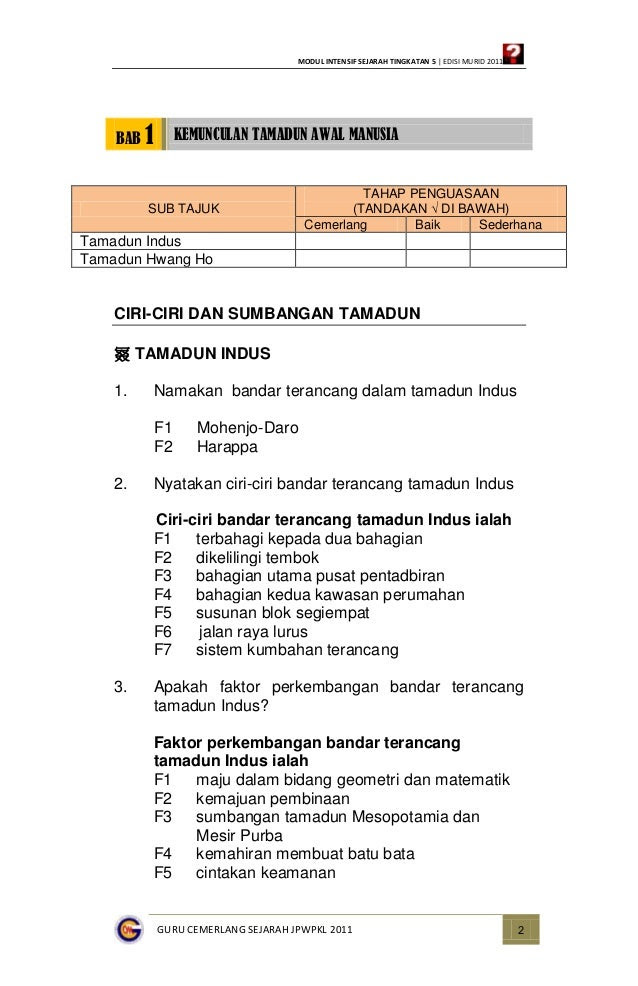 Contoh Soalan Struktur Sejarah Tingkatan 5 Bab 3 Dan Jawapan  mowmalay