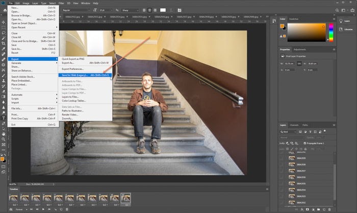 Photoshop How To Export Animated Gif