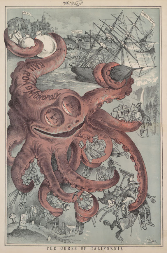 Octopus, The Wasp, August 19, 1882. Courtesy Wikipedia.