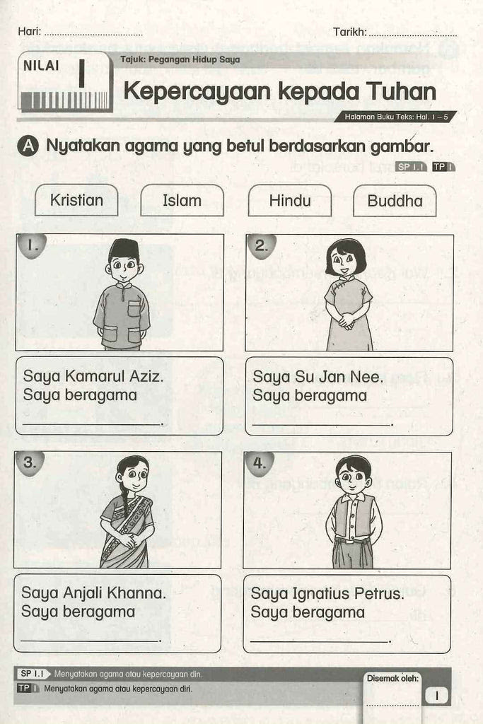 Latihan Moral Tahun 1