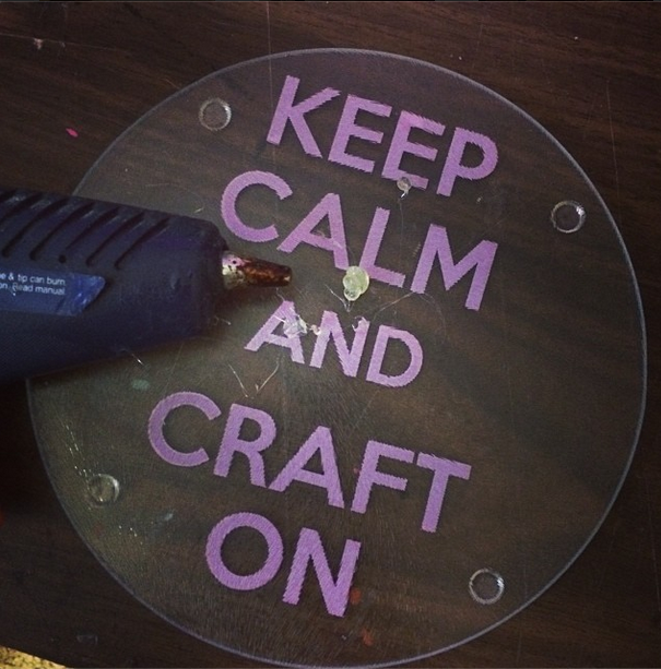 Keep Calm And Craft On Hot Glue Gun Pad Free Svg File Scal
