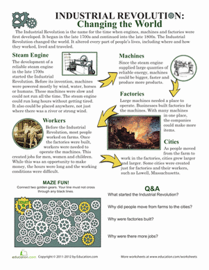13+ Industrial Revolution Reading Comprehension Worksheet PNG - Reading