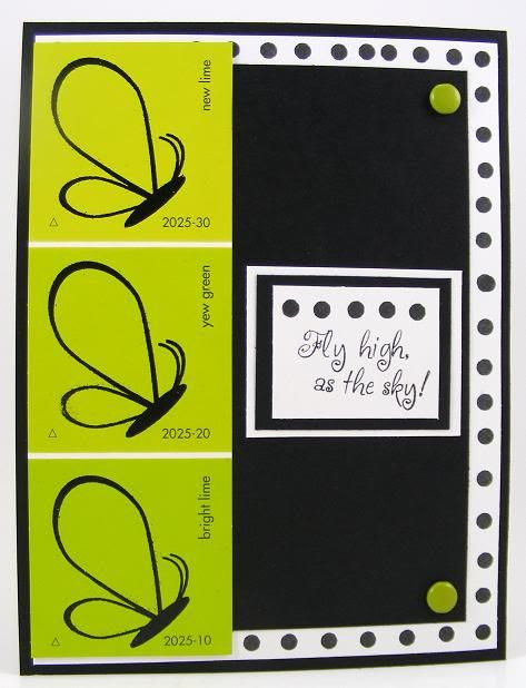 Paint Chip Butterflies Card