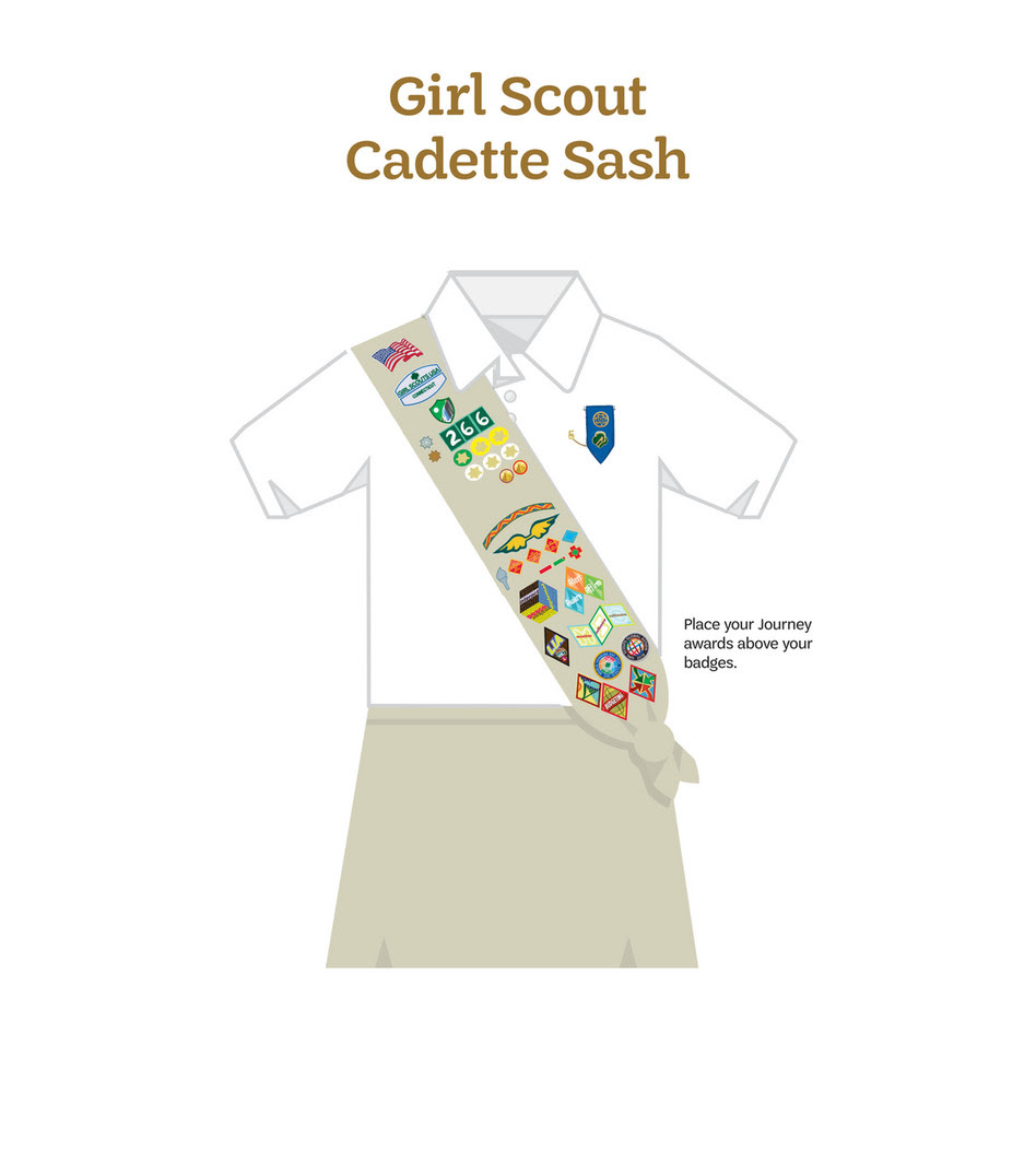 Girl Scout Junior Sash Diagram