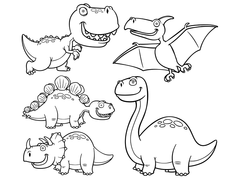 Coloriage À Imprimer Dinosaure  Coloriage dinosaure sur Hugolescargot.com