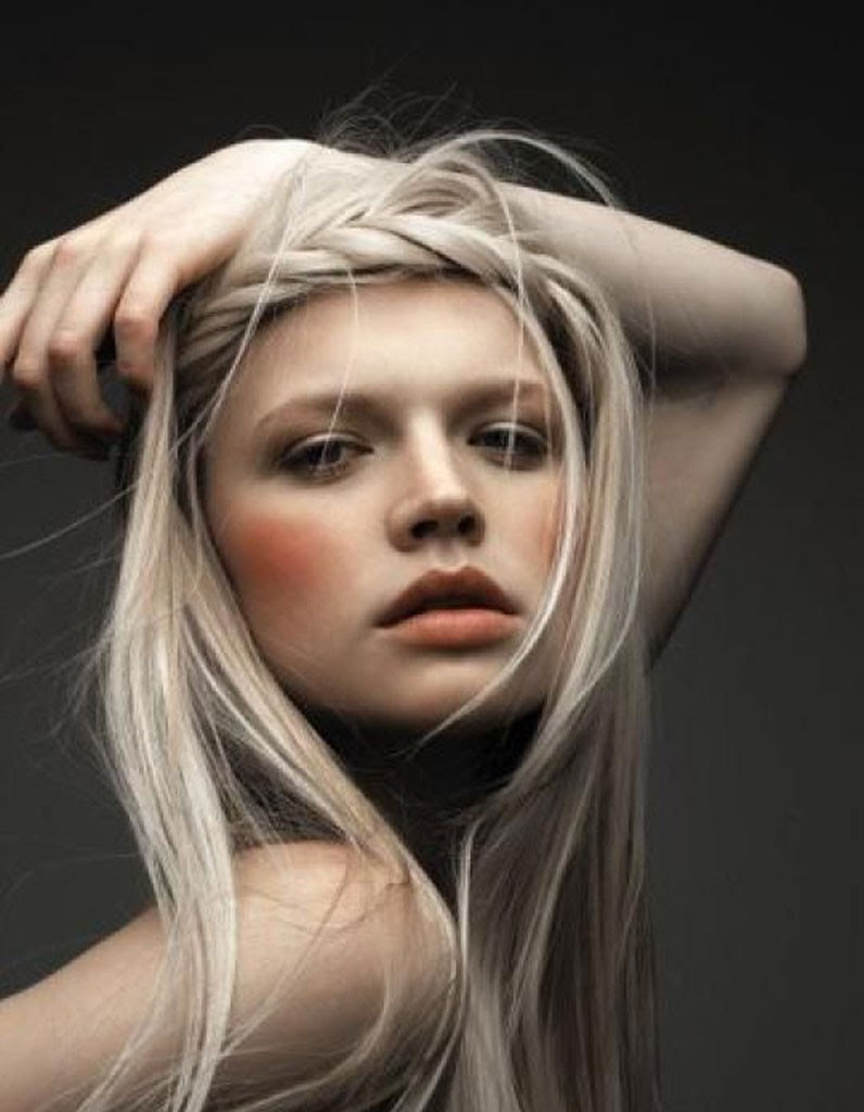 Coiffure visage rond cheveux longs