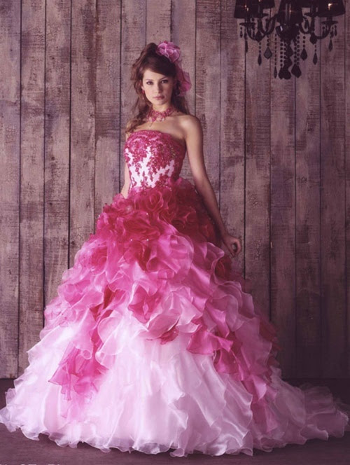 hartdesignbykatie: Plush Pink Wedding Dress