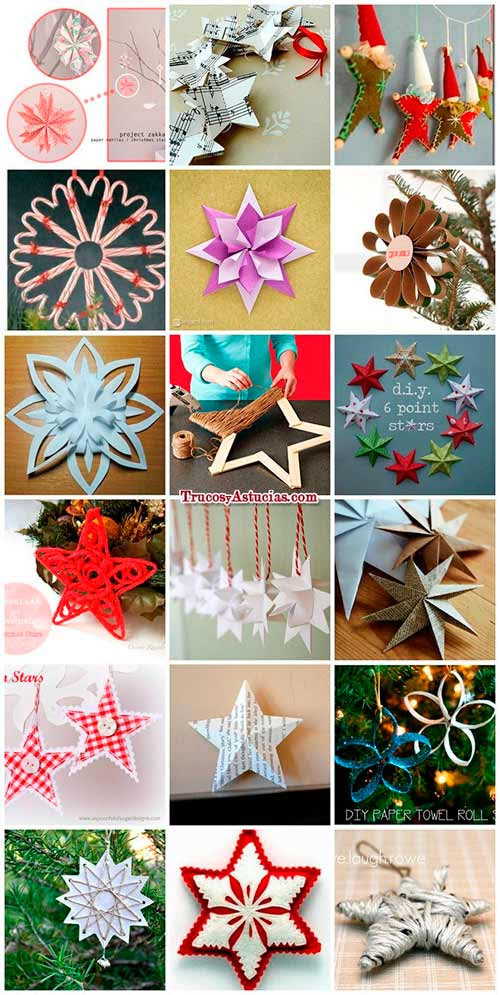 manualidades de estrellas de navidad